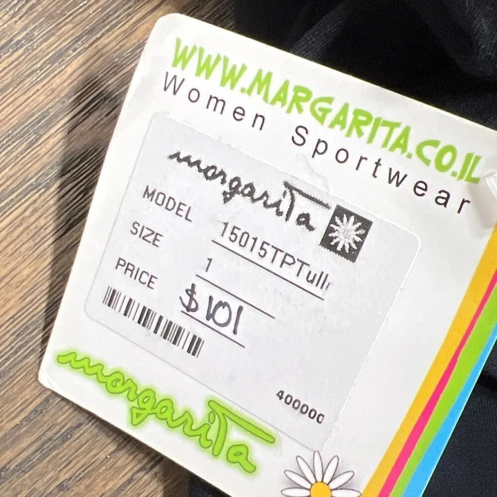 MARGARITA Sportwear Leggings Black with Mesh Panels Sz XS NWT